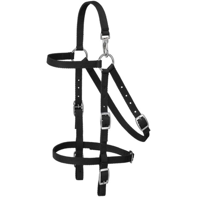 TOUGH1 NYLON MULE HEADSTALL WITH CAVESSON