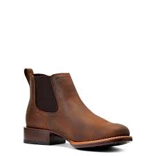 MNS Booker Round Toe Western Low Boots