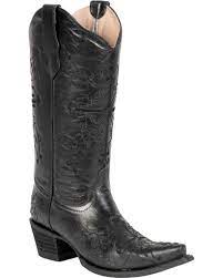 Corral Boots Black Cross Embroidery Boots