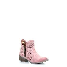 Corral Boots Pink Cutout Shortie Bootie