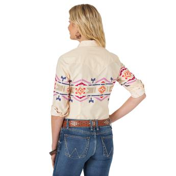 W Retro Punchy Shirt - Cream