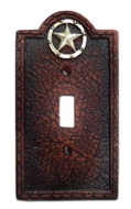 Leather Grain Single Wall Switch Plate