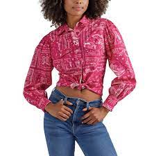Women's Wrangler® X Barbie Balloon Sleeve Blouse