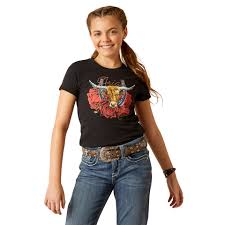 Ariat Girls Steer Rodeo Quincy Shirt