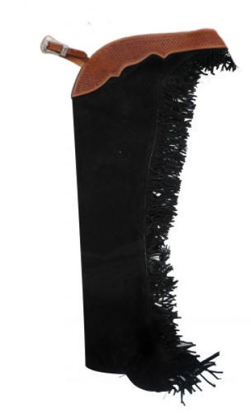 Suede Leather tooled trim Chap