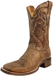 Corral Boots Mens Golden Embroidery Sq. Toe Comfort