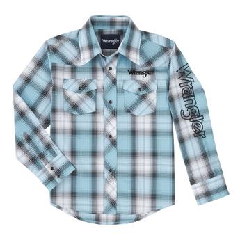 Boys Team Logo LS-BLUE MULTI