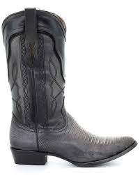 Corral Boots Men's Grey Lizard Teju Embroidery Round Toe Boots