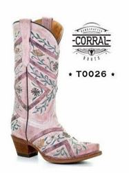 Corral Boots Teen Rose Floral Embroidery Boots