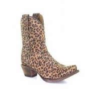 Corral Boots Teen Brown Leopard Ankle Boots