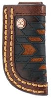 Hooey "Kai" Black, Brown & Tan Patchwork Leather Knife Sheath