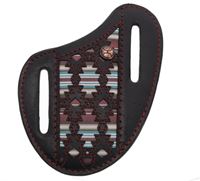 Hooey Black Leather Pancake Knife Sheath with Hands Up Cutout Logo