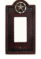 Leather Grain Single Rocker Wall Switch Plate