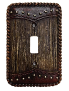 Wood Grain Double Yoke Single Wall Switch Plate